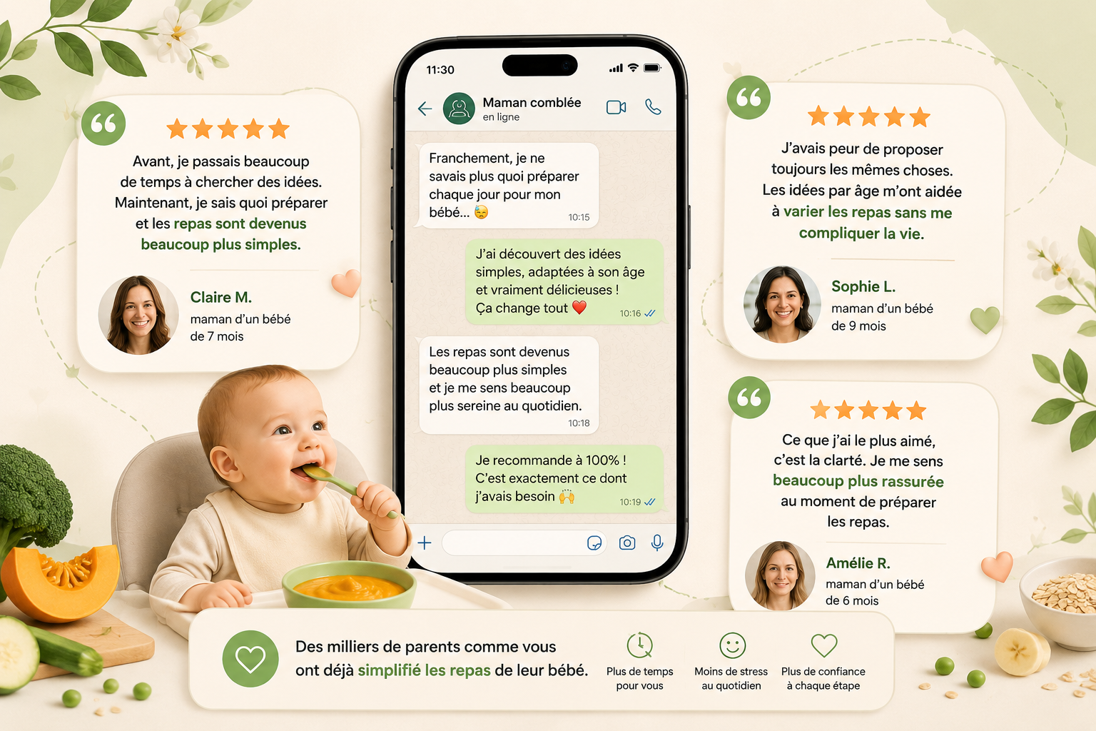 Parents sereins avec Recettes Bébé Chef