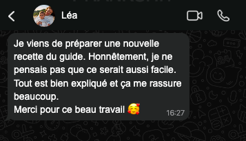 Témoignage client Recettes Bébé Chef 6