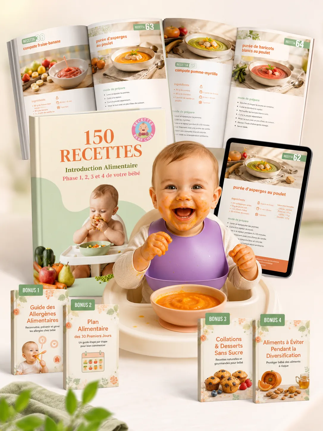 Recettes B&eacute;b&eacute; Chef &mdash; Recettes organis&eacute;es par &acirc;ge pour b&eacute;b&eacute;