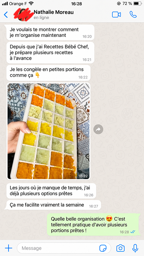Témoignage de Nathalie, cliente Recettes Bébé Chef