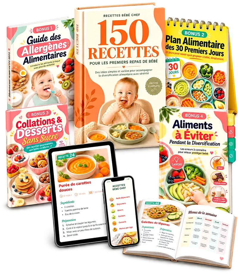 Recettes Bébé Chef — 150 recettes et les 4 bonus